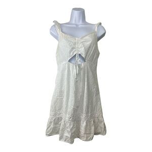 Live to Be Spoiled Womens Lace Sleeveless Babydoll Dress Size L Coquette Cottage